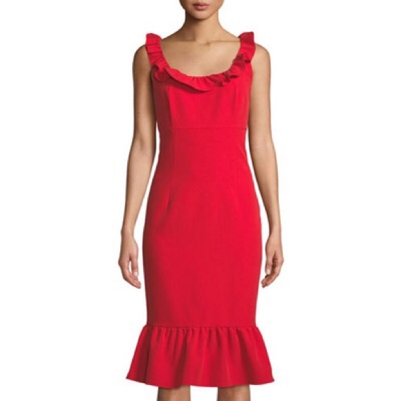 Nanette Lepore Dresses & Skirts - 💄🆕 Valentine’s Day ஐ Sweet Ruffle Sheath Dress ஐ